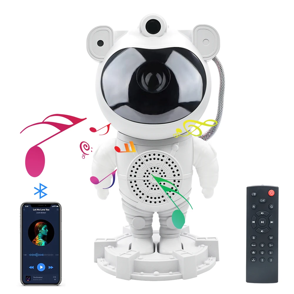 Star Night Light Project Spaceman Astronaut Blue tooth Music Speaker Remote Control Star Projector Lamp Night Lights