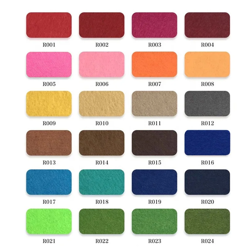 Wholesale High Quality Eco Friendly Polyester Waterproof Colored Felt Needle Punched Non Woven Fabric For Home Textile Garment