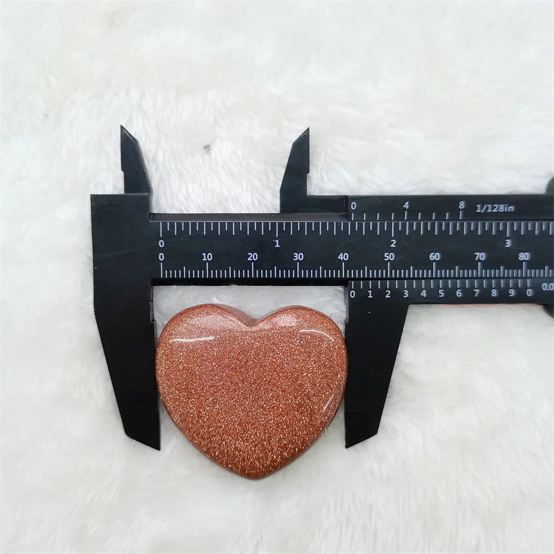Wholesale Handicraft Healing Stones Natural Rose Quartz Green Aventurine 4cm Crystal Heart for Decoration and Collection