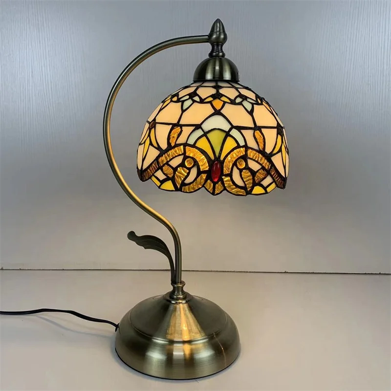 American alloy decorative table lamp garden retro study warm modern simple lamps