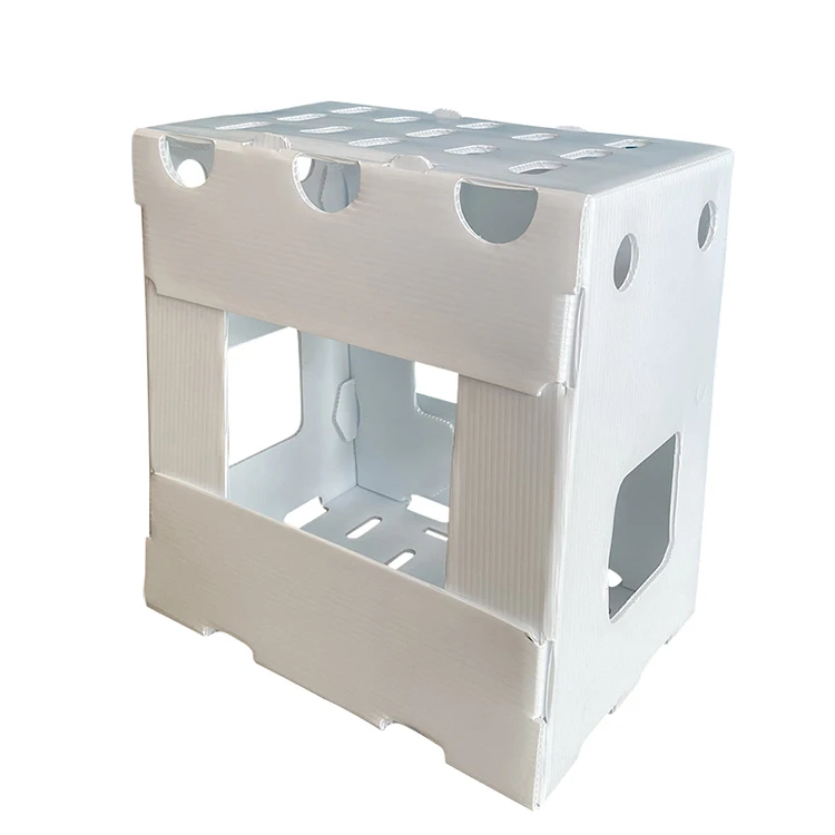 Custom colorful foldable stackable waterproof plastic hollow corrugated sheet board pp turnover box