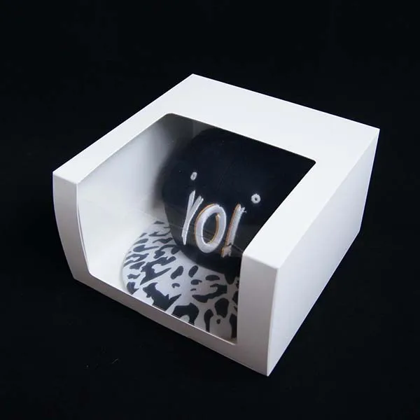 
Factory Price Wholesale Custom Foldable Gold Baseball Cap Hat Paper Packaging Box 
