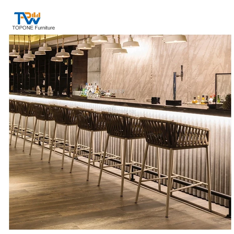Customized Modern Luxury Bar with Metal LED Light Club Bar Counter Hotel Lounge Commercial Pub Bar Counter