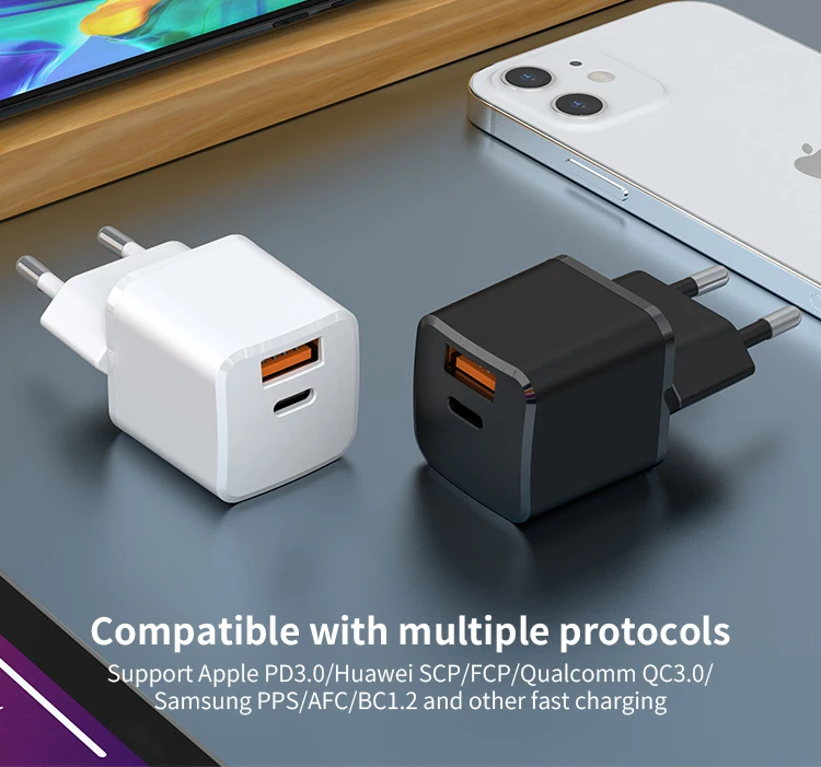 Factory PD 20w mobile cell phone fast charger charging usb 20 watt usbwallcharger