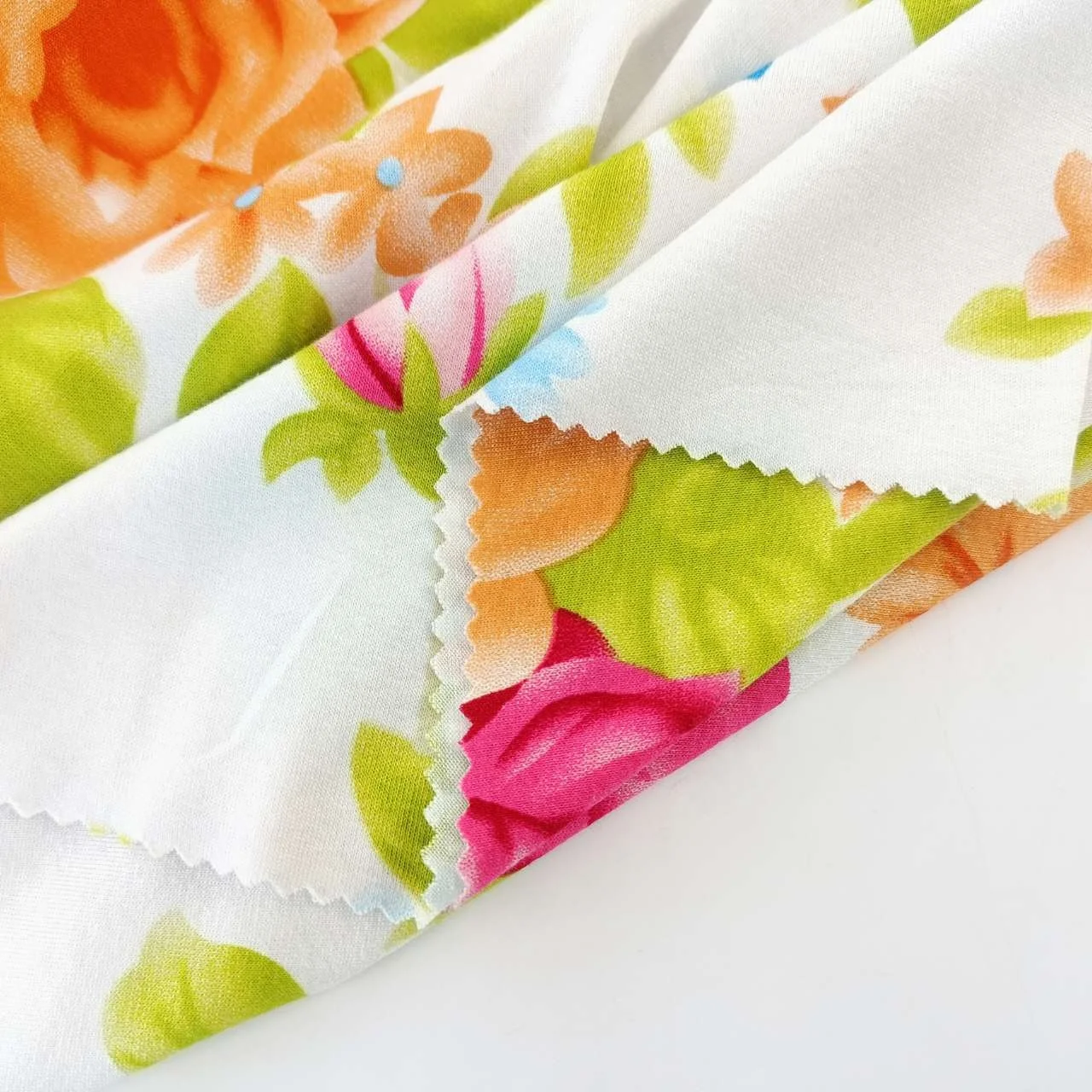 Hot Sale ESSE  Textile OE Spun Rayon Spandex Stretch Single Jersey Knit Print Fabric 95%polyester 5% spandex