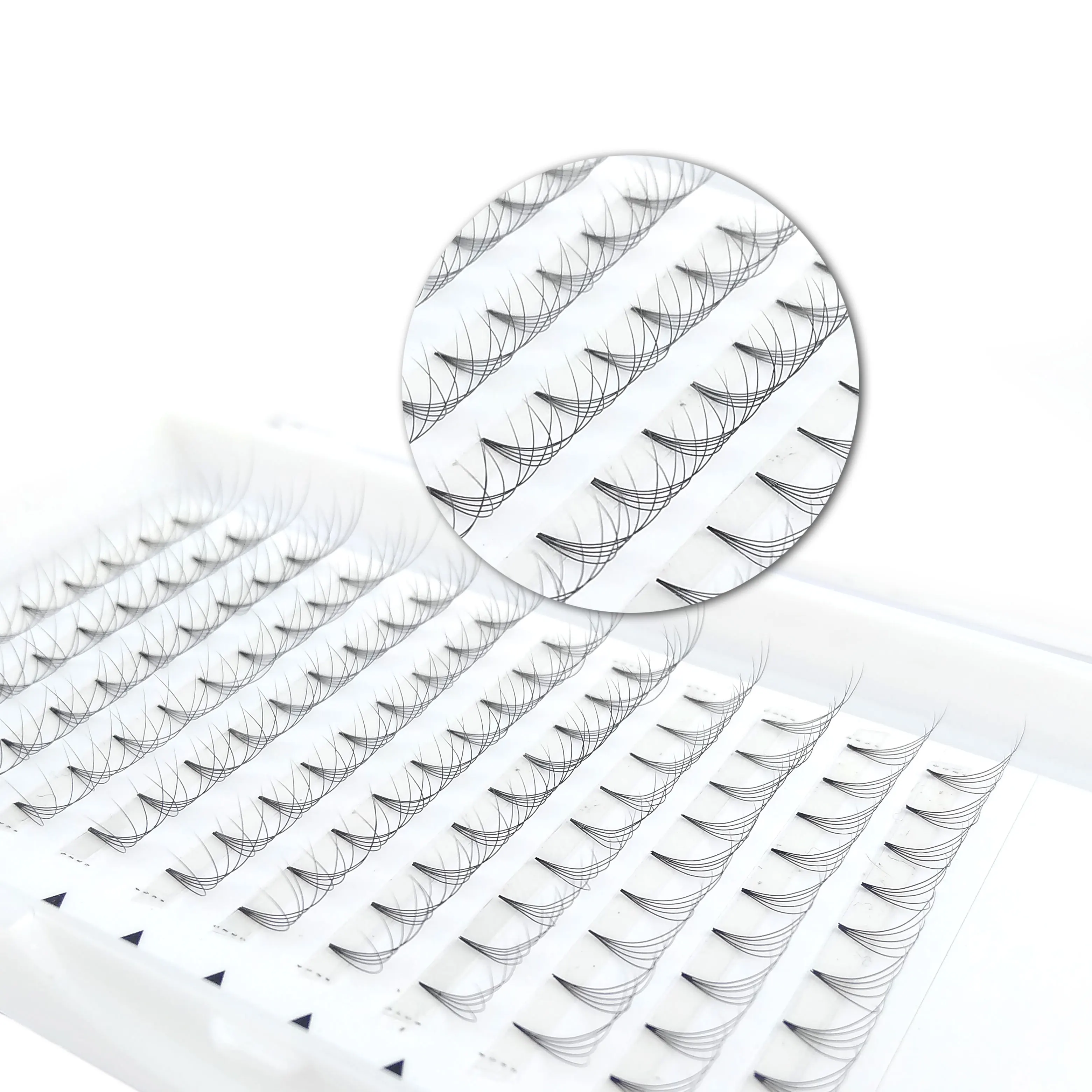 
 Частная торговая марка корейский ПБТ волокно шелк органический Премиум готовый объем веер наращивание ресниц  