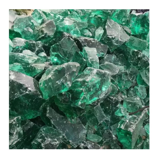 The factory provides colored broken glass, green broken glass, and colored glass sand for terrazzo
