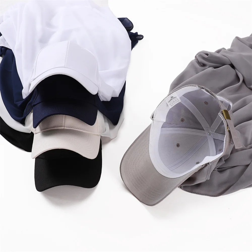 Sports style solid color pearl scarf and cotton baseball Cap all in one 2-piece hijab scarf and hat