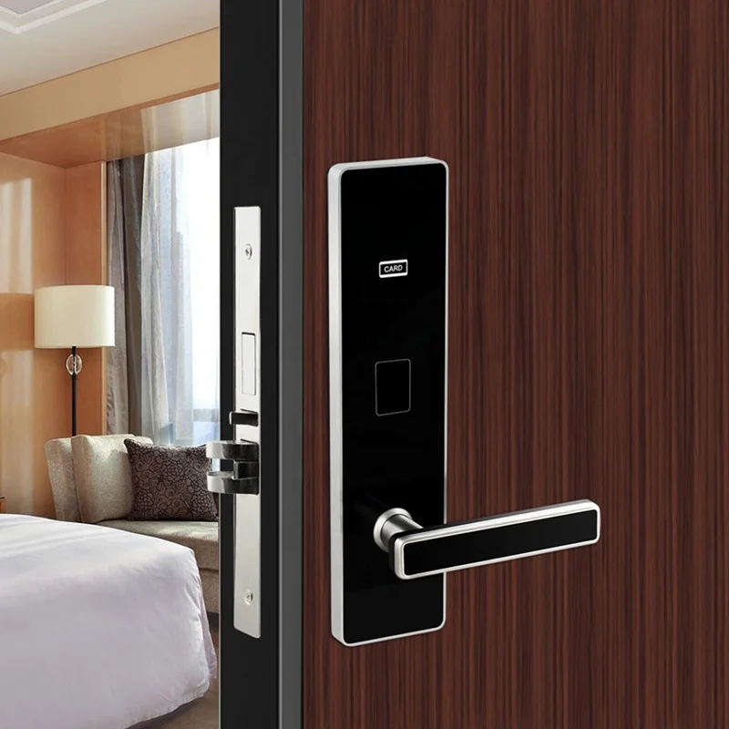 
2019 New Product High Quality 304 Stainless Steel Keyless Smart Card Hotel Door lock 