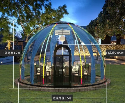 Camping Outdoor Transparent Oval Dining Bar Tent Wedding Event Party tent PC Transparent tent for sale