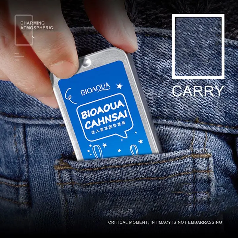 OEM Bioaqua Natural Body Fragrance Long lasting Portable Card Deodorant Solid Perfume Balm