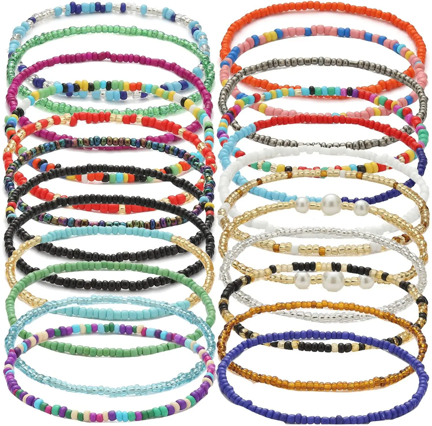2024 Trendy Handmade Rice Beads Chain Bracelet Bohemian Bracelet Beaded Bracelets for Women