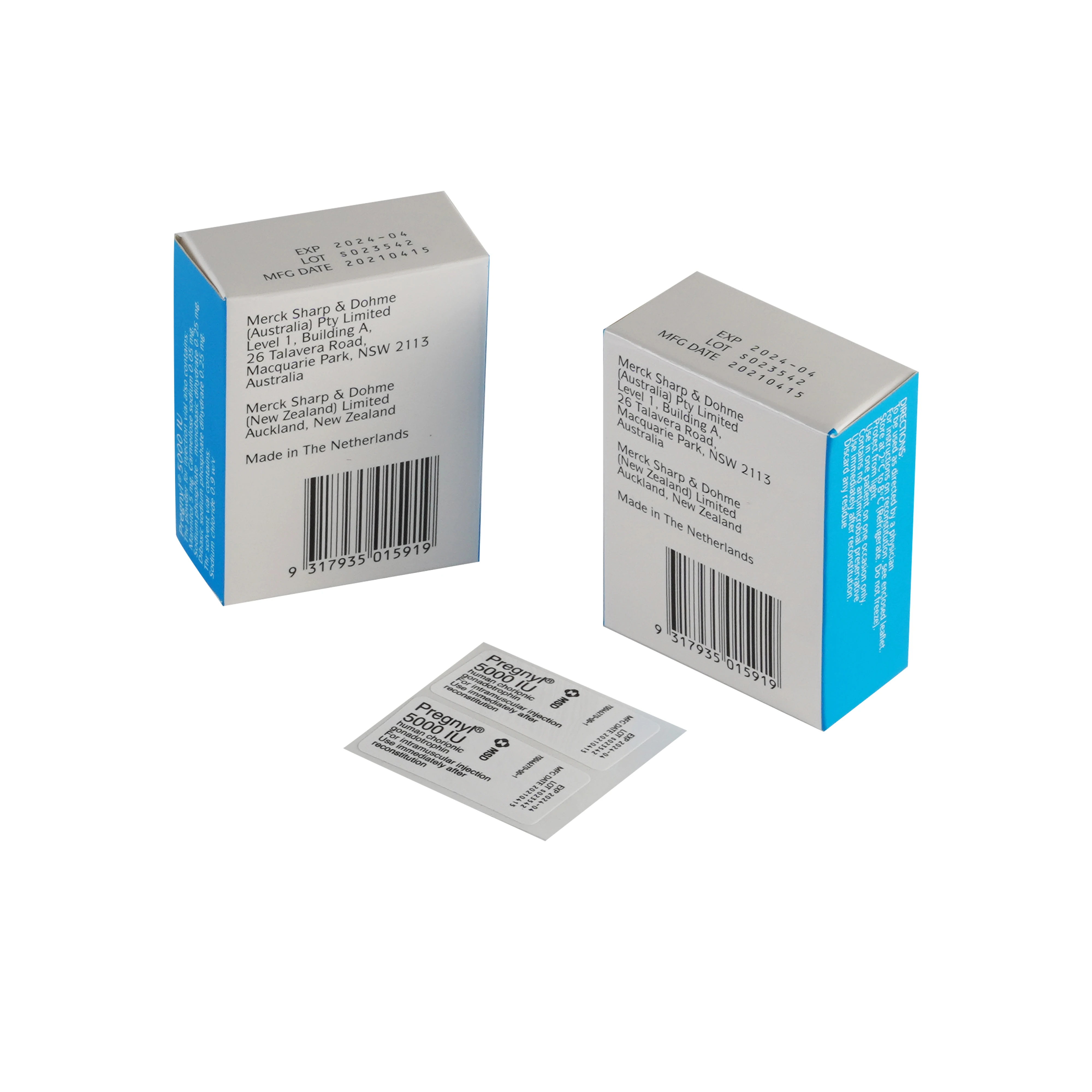 Customize Pharmaceutical Peptides bodybuilding hcg 5000iu injection vial box packaging