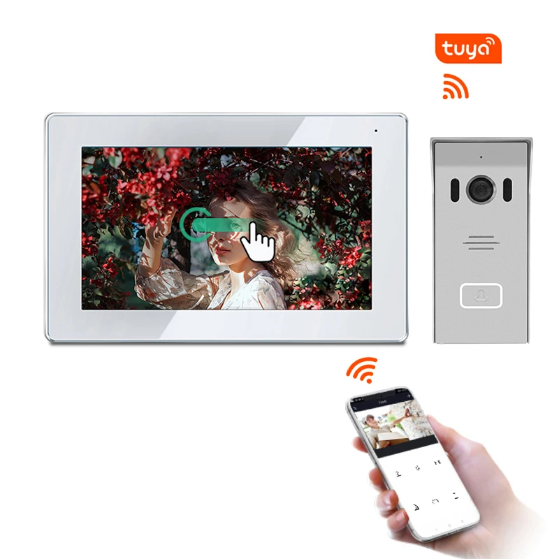 Звонок дверной беспроводной с Wi-Fi и камерой, 10 дюймов