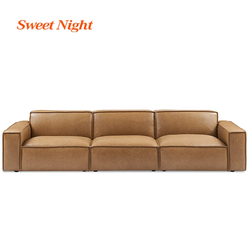 for home living room furniture minimalist luxury sectional genuine leather sofa