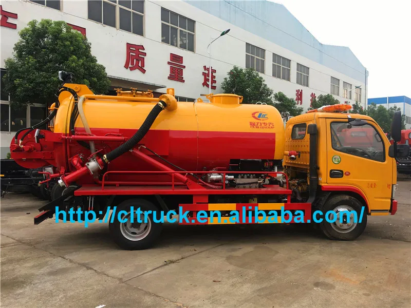 5 тонн вакуумный всасывающий резервуар для сточных вод для продажи 4x2 канализационный дренажный автомобиль для города