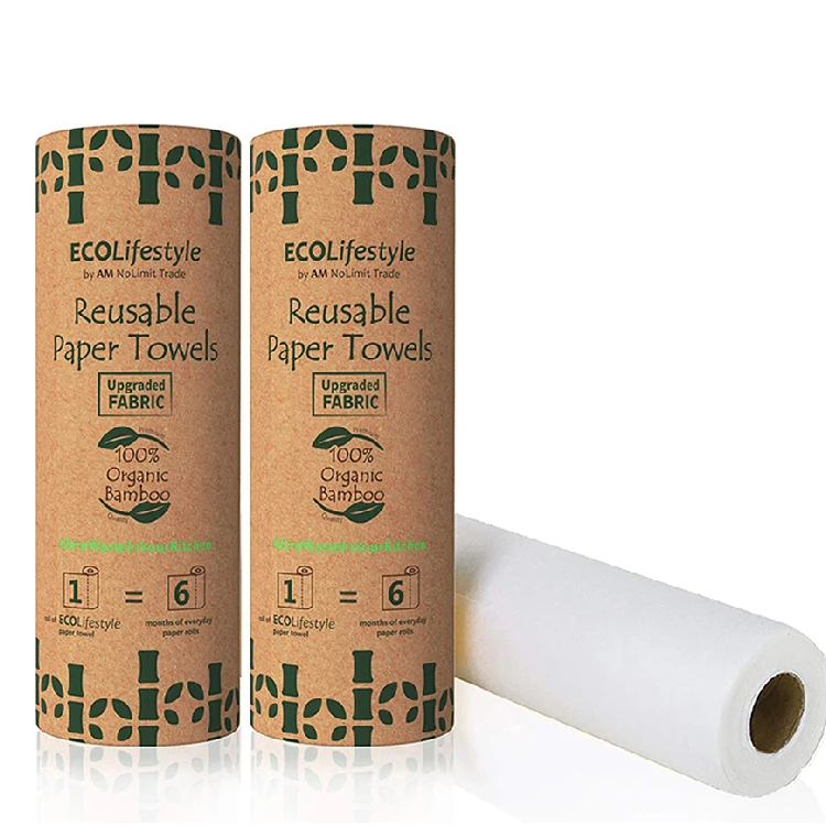 Lookon OEM Customized Viscose Non Woven Fabric 100% Organic Kitchen Dish Cloth Plastic Free Bamboo Kitchen Wipes