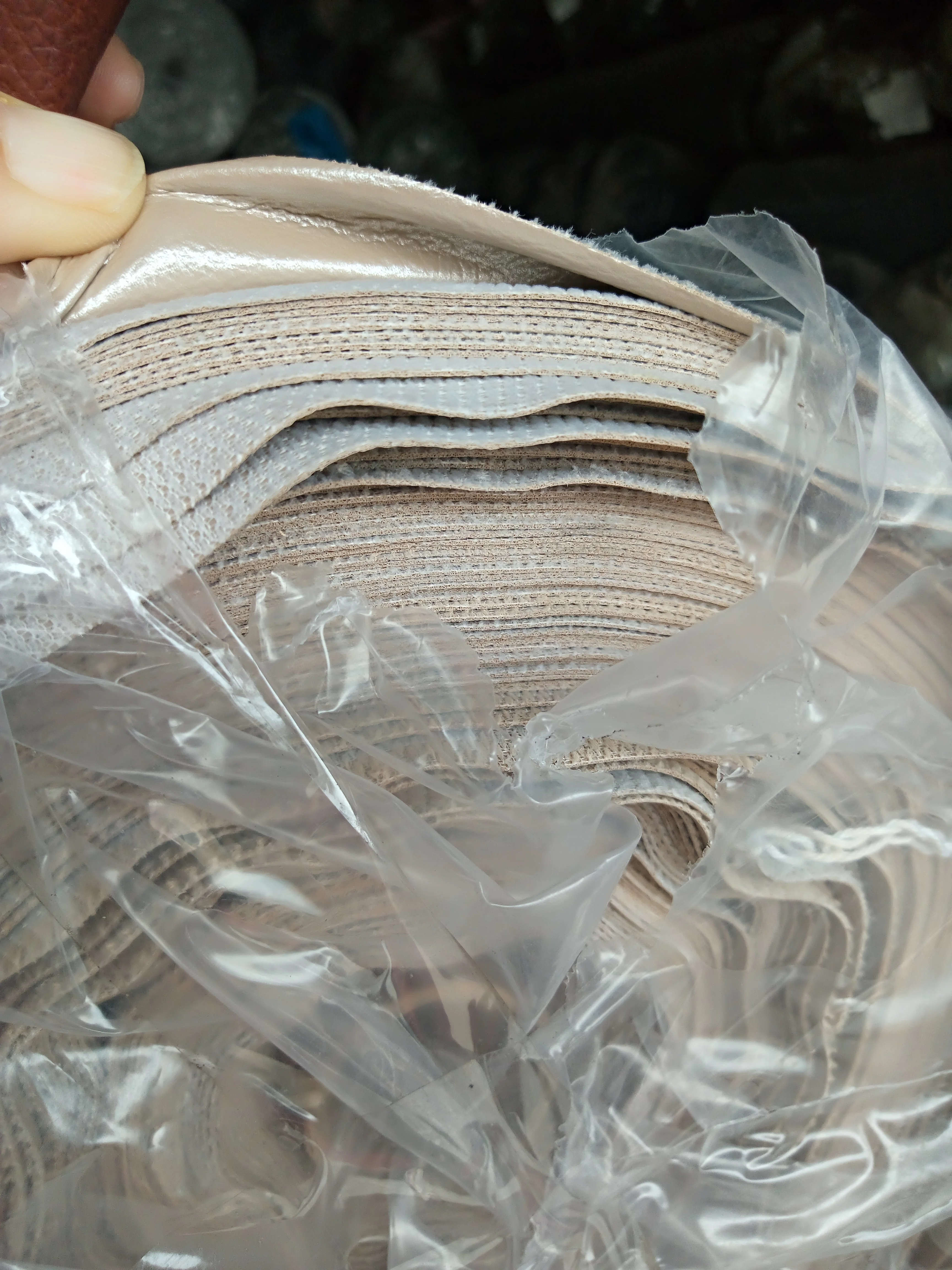 pvc leather stocklot sold in kilograms made in china