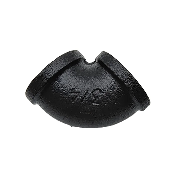 Black malleable cast iron toilet paper holder parts decorative pipe connector pipe fittings 90 degree banded Elbows