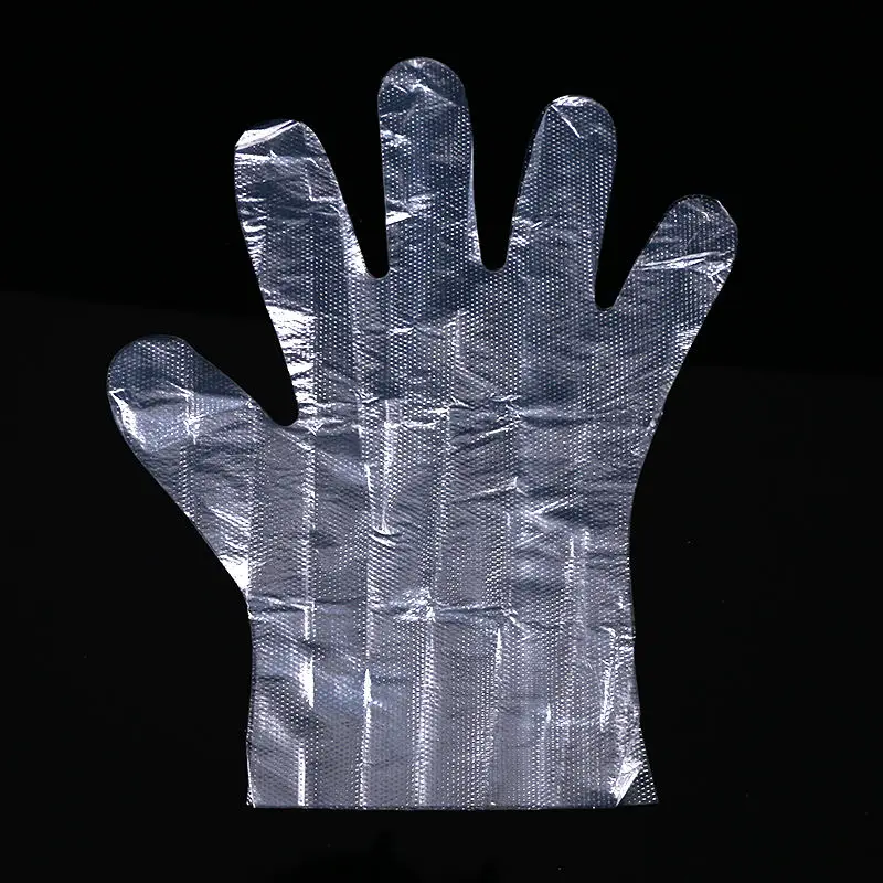 High Density Polyethylene Disposable Gloves Clear HDPE Gloves for Cleaning Food Household and Kitchen Usage Latex Free