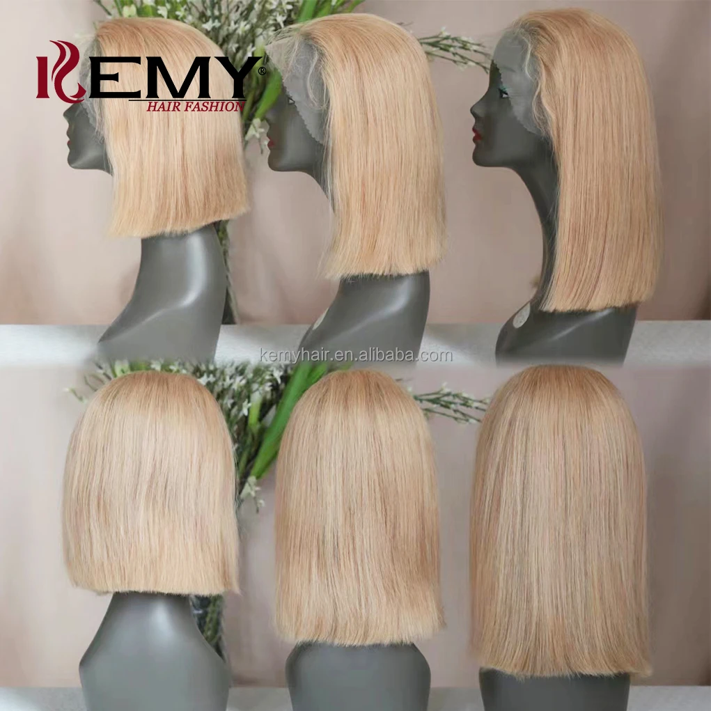 KEMY SDD Hair Bob Wig Raw Vietnamese  Glueless Wear Go 13*4 HD Lace Wig Double Drawn Human Hair Full Wigs for Black Women