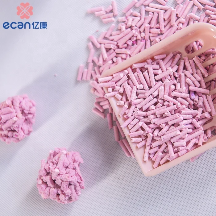 Accept custom different green tea scent natural plant tofu cat litter