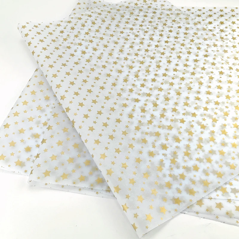 Custom Wrapping Tissue Paper Gold dot on black background Golden Love For Packaging