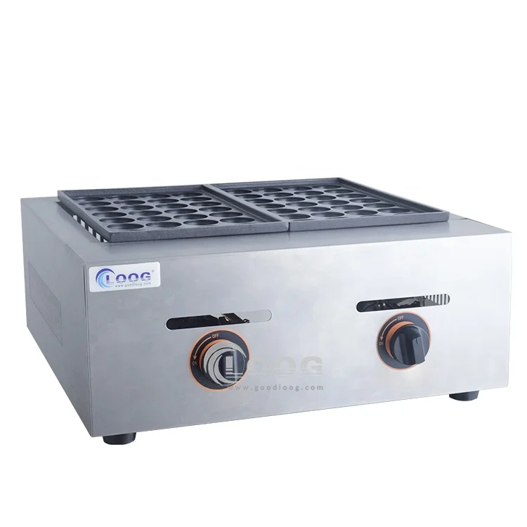 Commercial Equipment Factory Price Fish Ball Takoyaki Maker Machine 2800pa Gas Takoyaki Maker