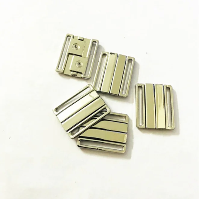 Cheap Custom Nickel Free Zinc Alloy Bra Gold Front Closure Clasp Swimsuit Buckle Belt Buckles For Sale