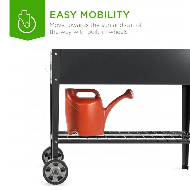 Multipurpose Storage Metal Bicycle Planter Mobility Rectangular Box Metal Can Planter Bucket Metal Planter With Stand