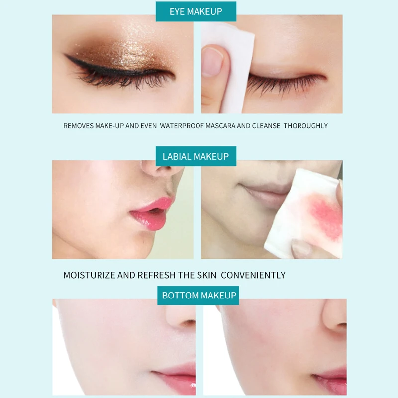 Private Label Eco Friendly Makeup Remover Cotton Pads Custom Logo Cotton Makeup Remover Pads