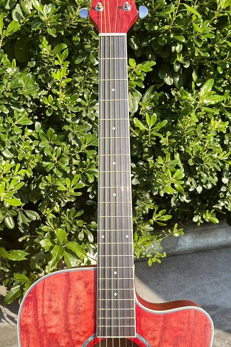 wholesale price aiersi brand new developed 41 inch Laminated Alder Top cutawat acoustic guitar for guitarist