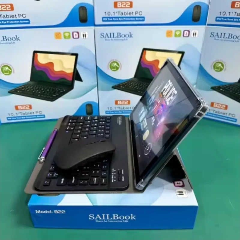 Hot Sail Air B22 Kids Laptop 10.1 inch Kids Tablets B22 Sail book wifi Laptops 5g Dual Sim Card Tablet PC For Children Tablets