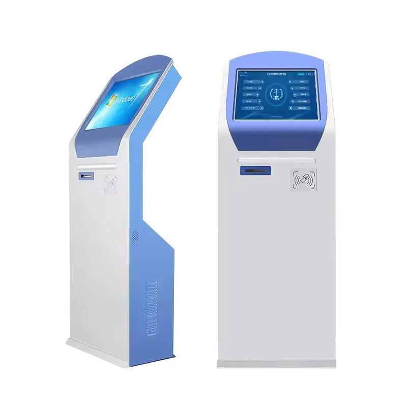 Electronic Waiting Number Calling Customer Wireless 19 inch Ticketing Queuing Machine Queuing kiosk for Bank restaurant   system