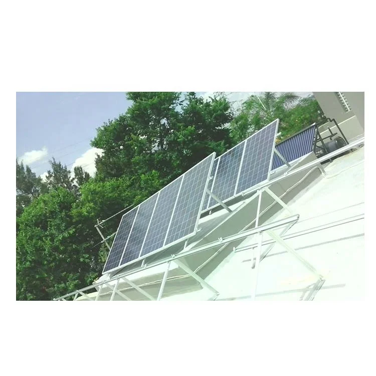 Hot sell solar triangle tripod bracket structure fixed foldable flat roof aluminum mounting frame system for PV panel power