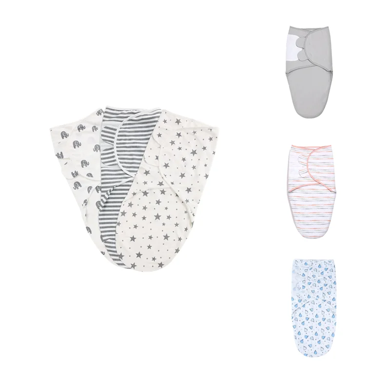 elinfant premium wearable manufacturer printed muslin newborn brown color cocoon baby swaddle wrap easy adjustable stret