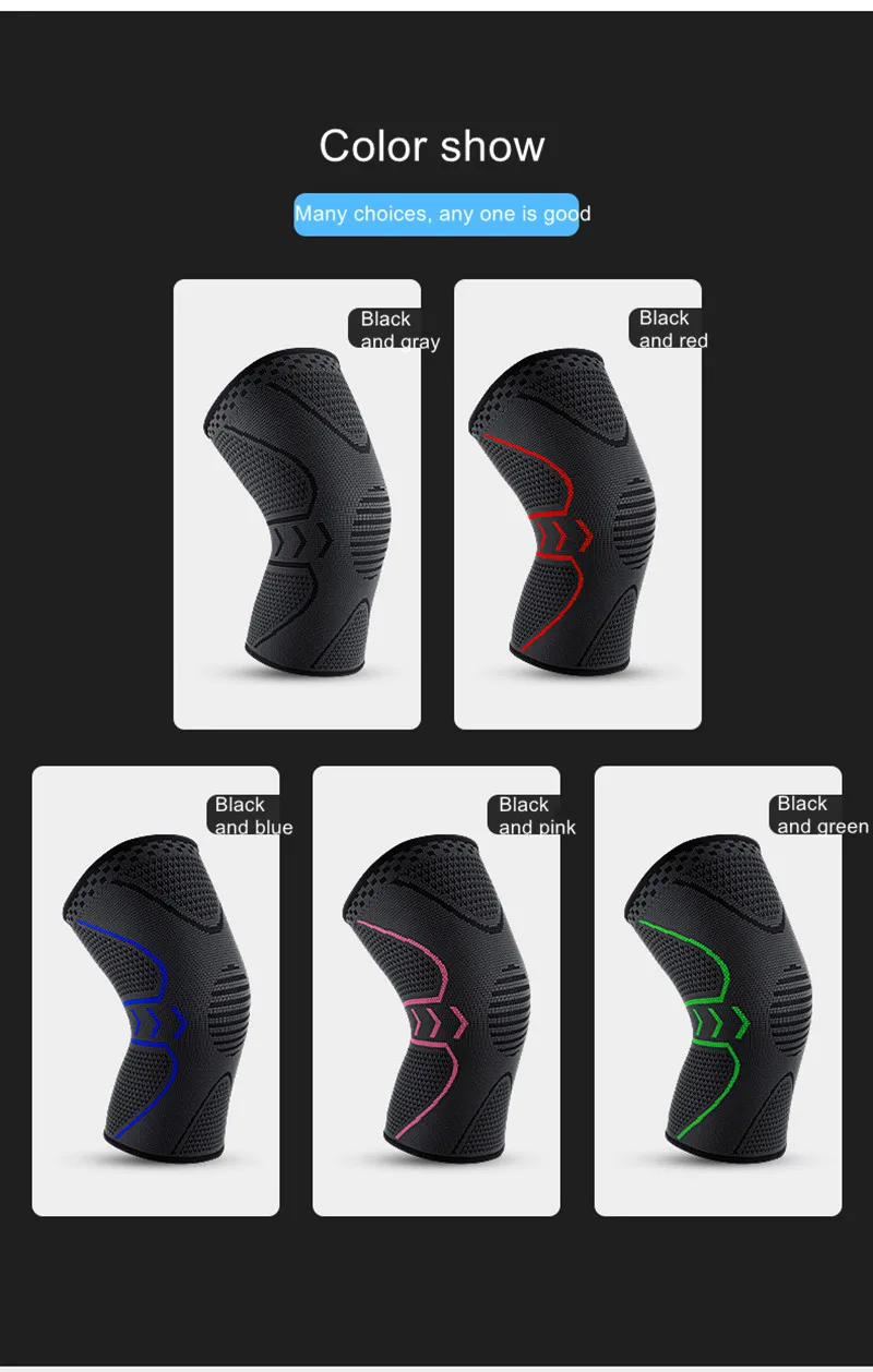 Knee Brace for Running Hiking Arthritis Joint Pain Relief Knee Compression Sleeve for Men Women Knee Support