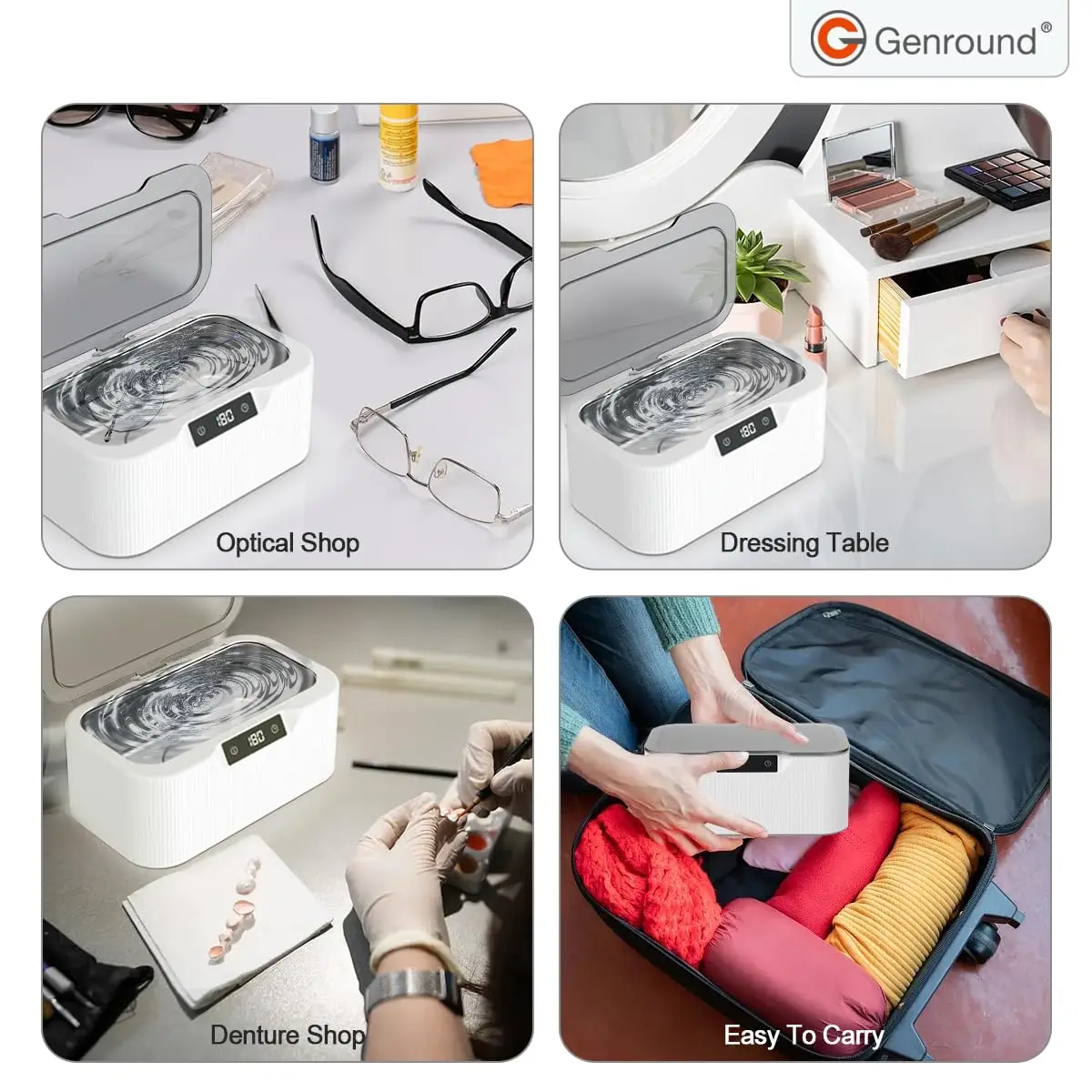 household ultrasonic teeth jewelry cleaners mini ultrasonic cleaner machine