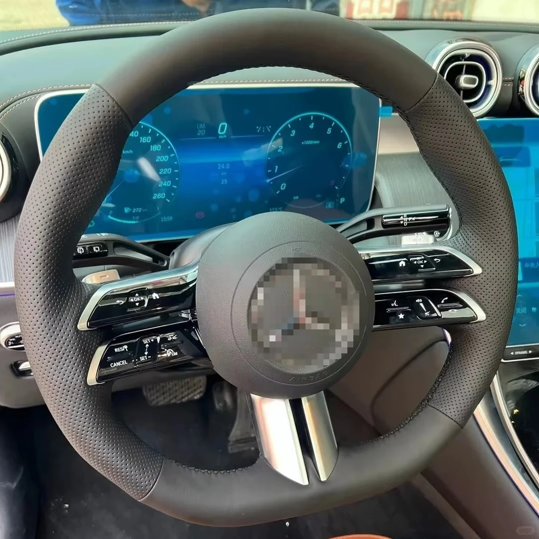 Кожаное светодиодное Рулевое колесо для Mercedes Benz C-Class C300 C200 C180 C260 C43 C63 W204 W205 A45