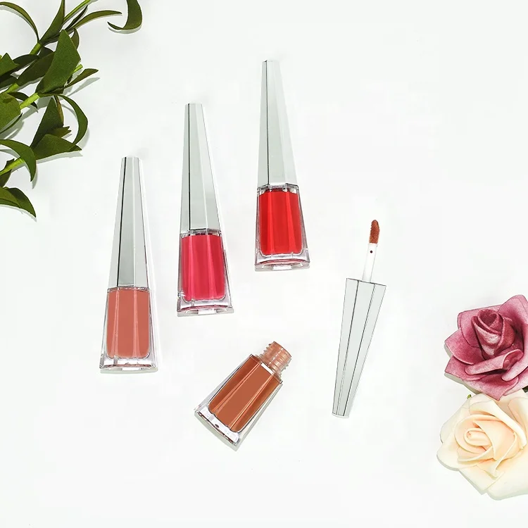 Оптовая продажа, роскошный водостойкий глянцевый матовый блеск для губ Akiaco на заказ