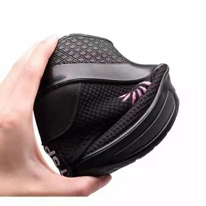 Оптовая продажа, сетчатая обувь без шнуровки с воздушной подушкой для женщин и девушек, легкая обувь для современных джазовых танцев, Женская прогулочная обувь на платформе, носки, кроссовки