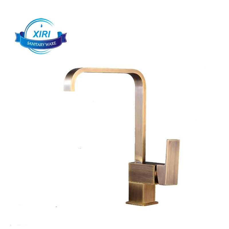 European Style Retro Basin Faucet Bathroom Above Counter Hot And Cold Faucet Copper Single Hole Tap Deck Mounted  XiRi-8829