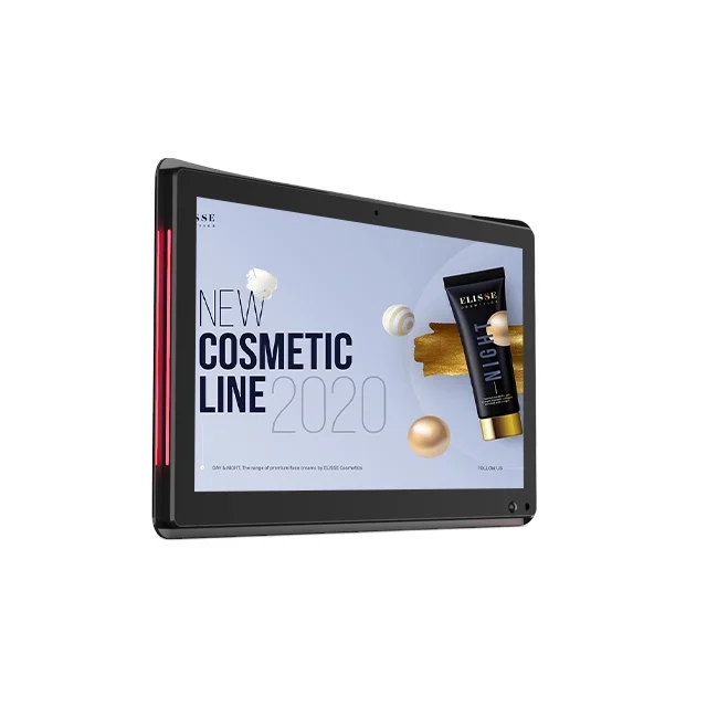 JCVISION Wall mount Android tablet  13.3 inch quad core LCD touch screen POE LED Light Bar Booking System Meeting room tablet