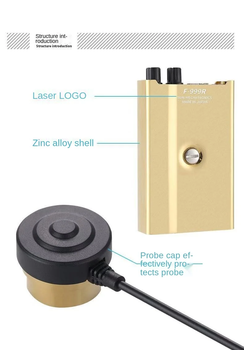 F999R Water Pipe Listen to Water Leakage Detector Floor Heating Outer Pipe Car Repair Leak Detector Detector