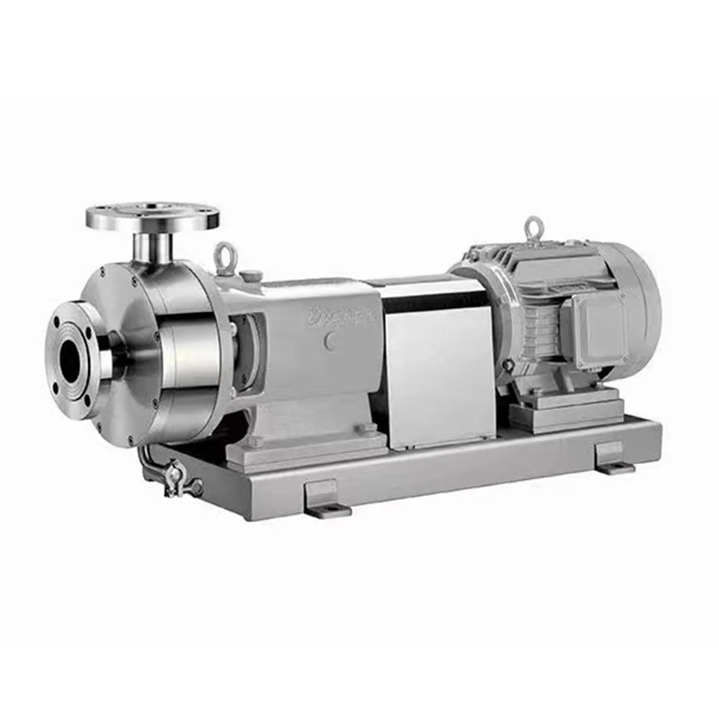 Horizontal Positive Displacement Meat Paste Transfer Rotary Lobe Pump