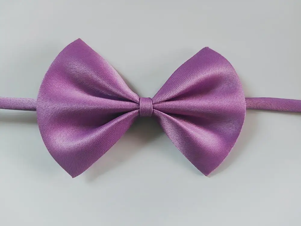 Children wholesale cheap Plain satin  perform bow tie pet bow tie baby tie
