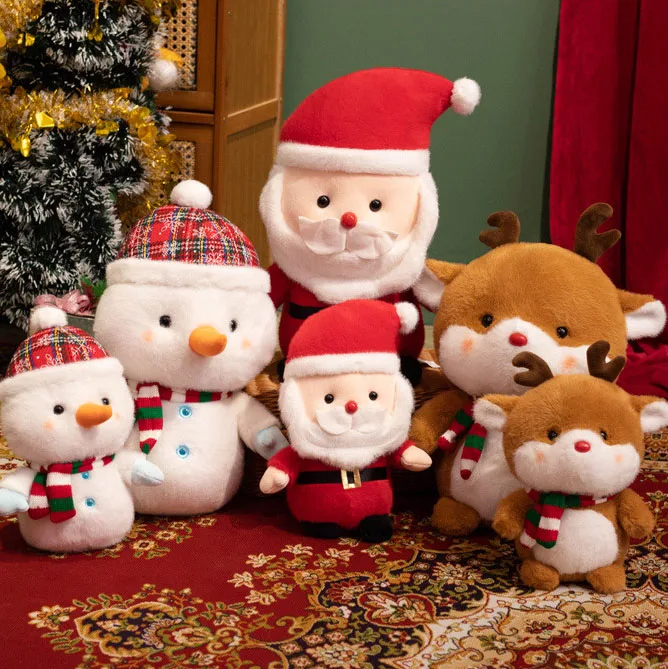 2024 New Customized Cute Cartoon Christmas Gift Doll Manufacturer Wholesale Holiday Decoration Supplies Christmas Elk Doll