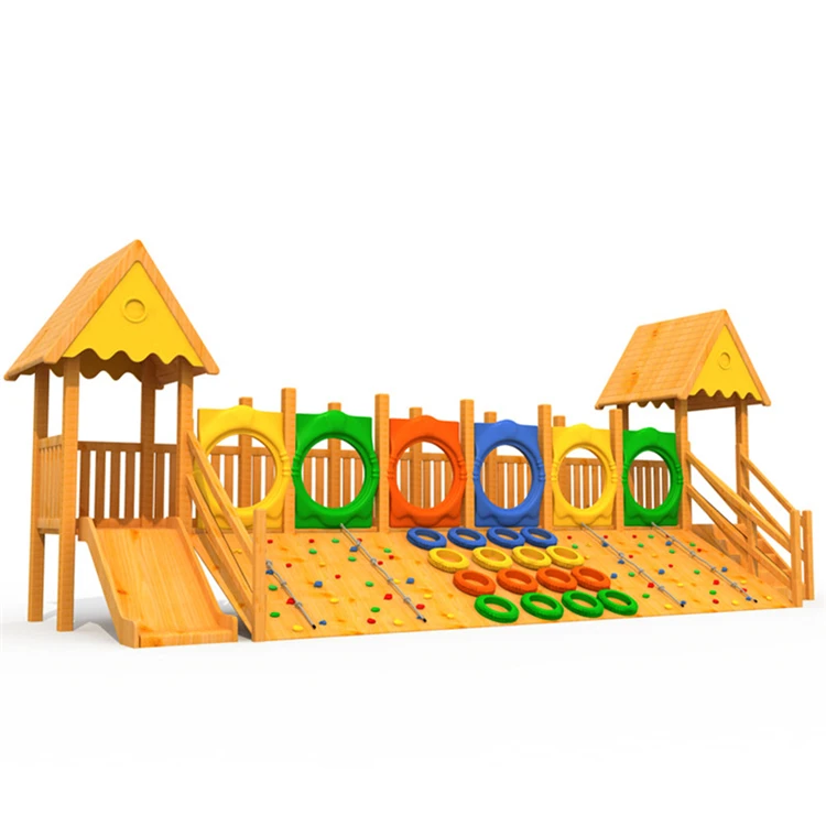 Montessori wood playground kids playground outdoor  wooden climbing equipment for kids