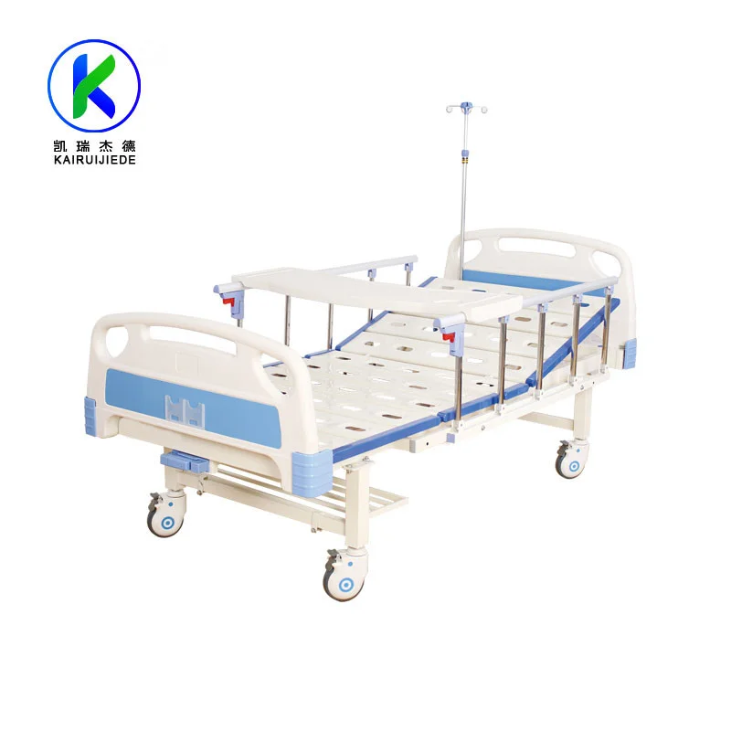 Best Price Medical Clinic Furniture 1 Crank Abs Patient Healthcare Folding Manual Hospital Bed factory manufacturer
