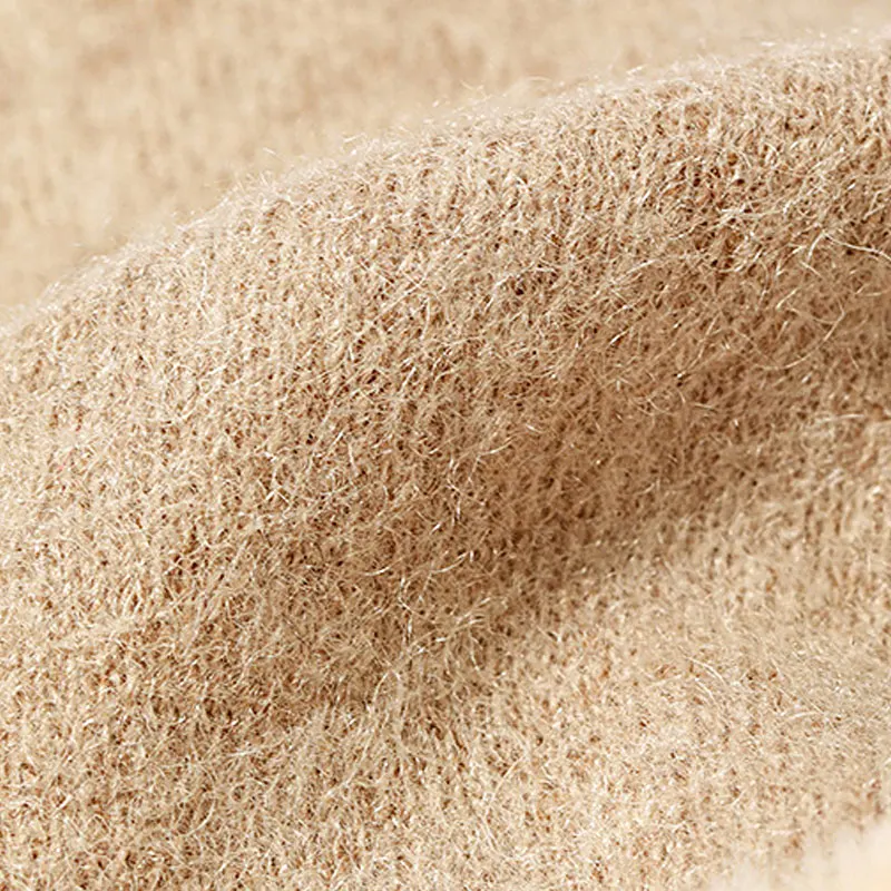 Winter Warm Slim Rabbit Fur Gloves Double Thickened Windproof Cashmere Riding Gloves with Comfortable Wrapped Wrist